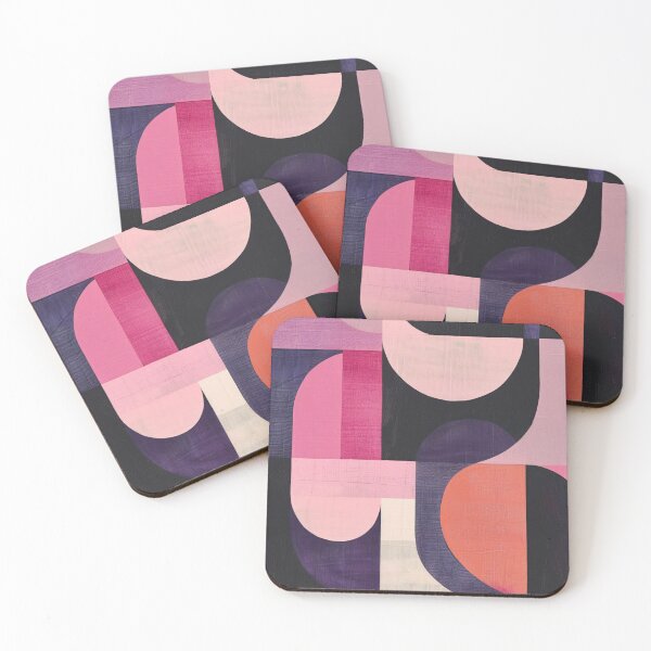 Item preview, 70s minimalist purple tones retro modern geometric pattern  designed and sold by LeAllureVintage.