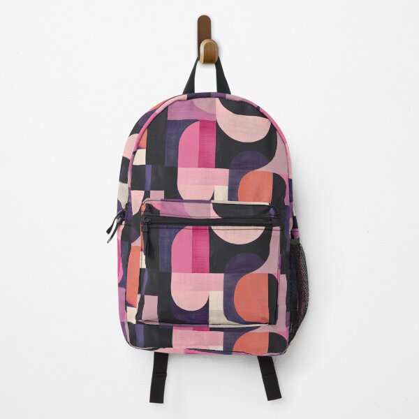 Item preview, 70s minimalist purple tones retro modern geometric pattern designed and sold by LeAllureVintage.