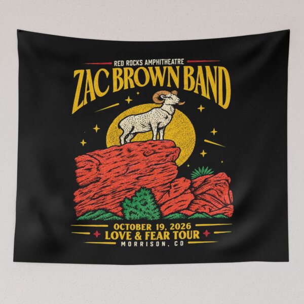 Item preview, October 19 2026 Zac Brown Band Red Rocks Morrison designed and sold by Tonkhawartwork.