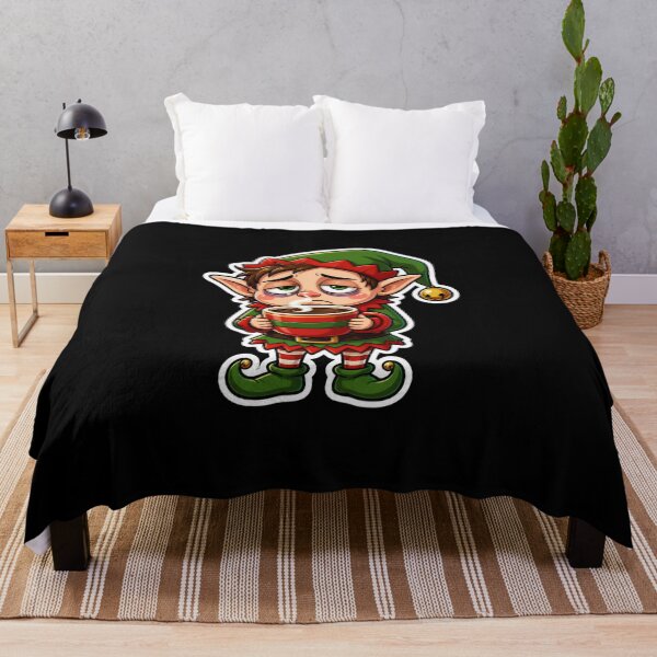Item preview, Tired Elf with Coffee | Christmas designed and sold by Zyvora-merch.
