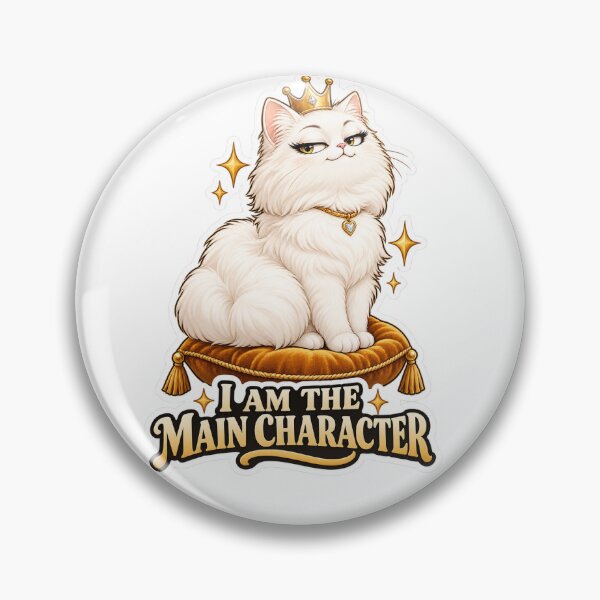 Item preview, Main Character Energy Royal Cat Sticker designed and sold by jamalFARAHI.