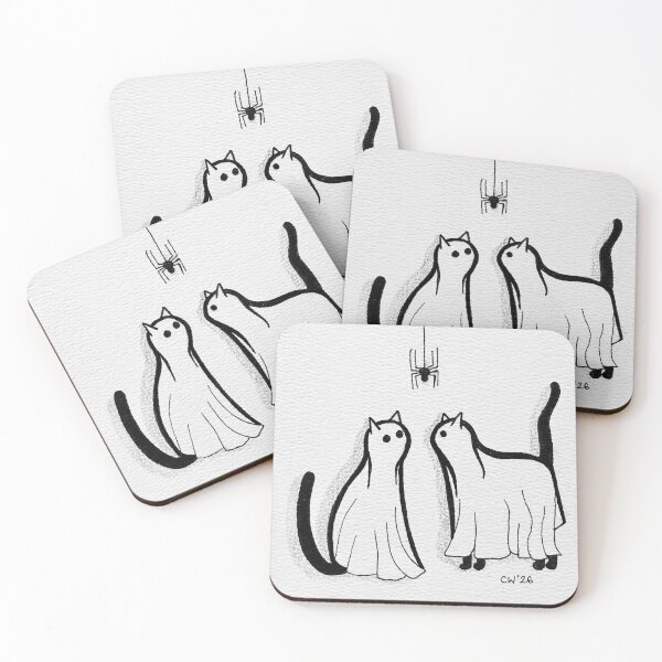 Item preview, ghosty cats designed and sold by CaitWightArt.