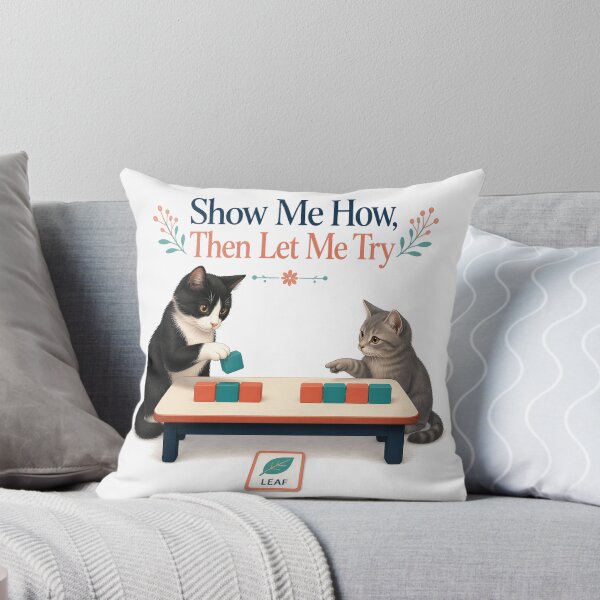 Item preview, Tuxedo Cat Learning a Block Pattern with a Friend designed and sold by PurrBloom Studio.