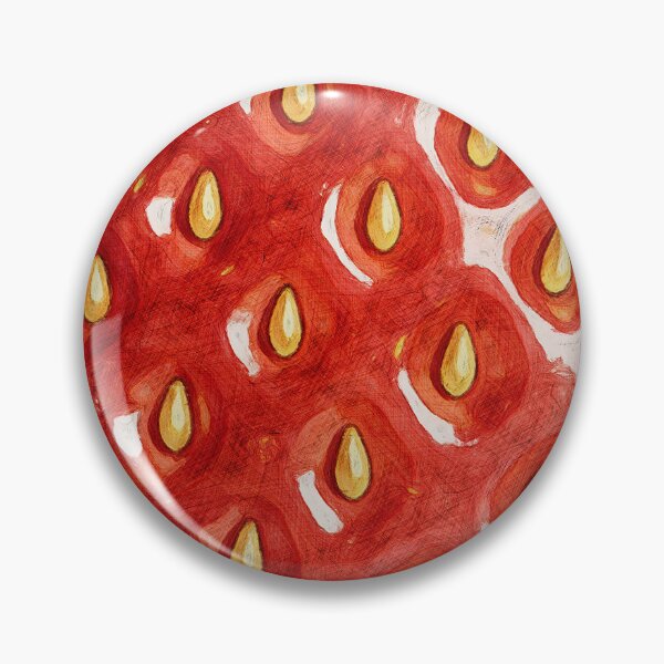Item preview, Juicy Strawberry Texture Macro Pattern Pop Fruit Art designed and sold by Hen-C-Art.