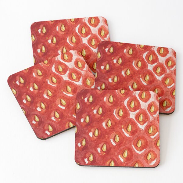 Item preview, Juicy Strawberry Texture Macro Pattern Pop Fruit Art    designed and sold by Hen-C-Art.