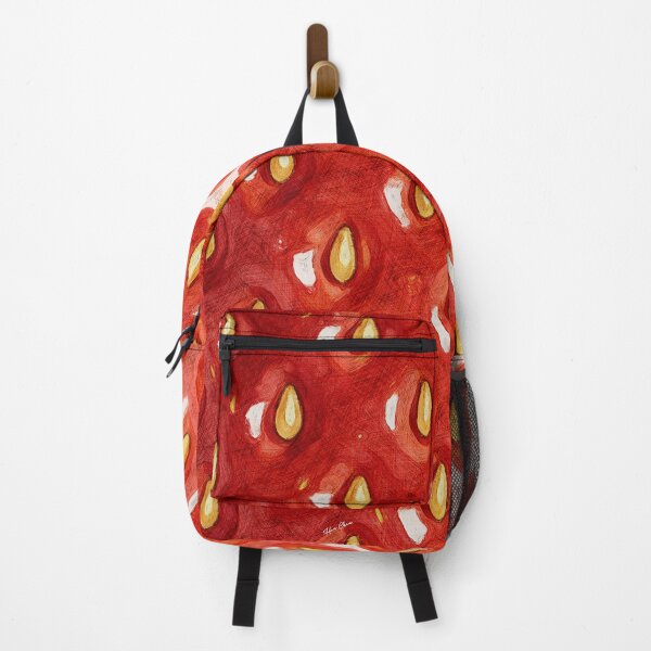 Item preview, Juicy Strawberry Texture Macro Pattern Pop Fruit Art designed and sold by Hen-C-Art.