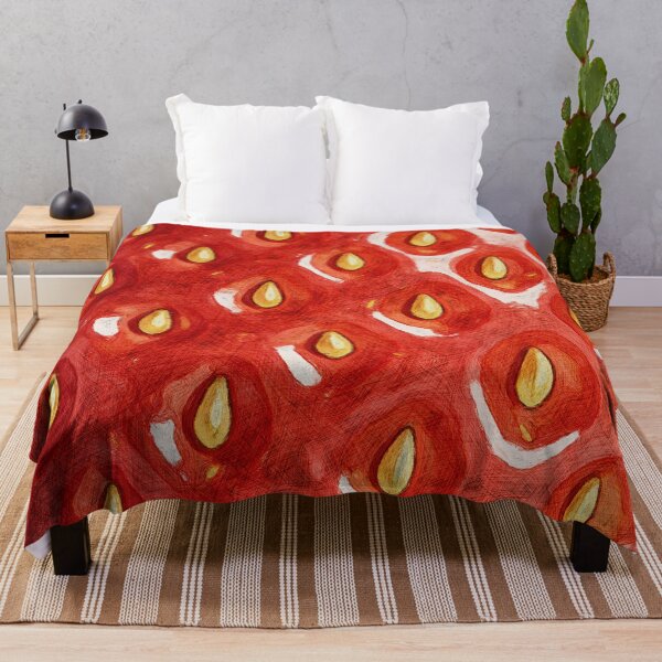Item preview, Juicy Strawberry Texture Macro Pattern Pop Fruit Art designed and sold by Hen-C-Art.