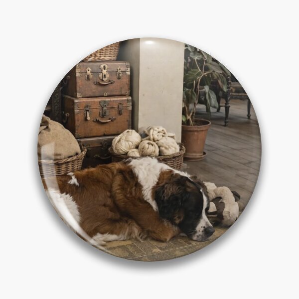 Item preview, St. Bernard lies in the living room, Victorian era. designed and sold by Black Dragon's Motive.