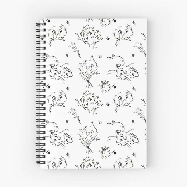 Item preview, Easter Cats: Hand-Drawn Pattern designed and sold by suvikaisu.