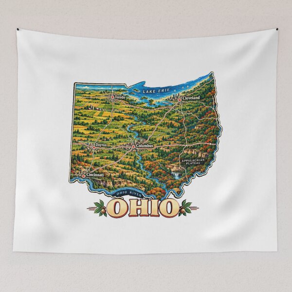 Item preview, Vintage Ohio Travel Souvenir Landmark Gift designed and sold by MichaeIRellov.