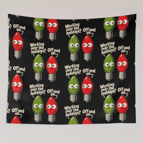 Item preview, Working Over The Holidays Funny Christmas Lights Pun Graphic designed and sold by JaPanAnimeSh8.