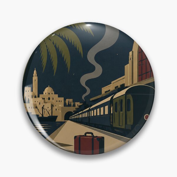 Item preview, Last Train East Vintage Noir Travel Poster designed and sold by Aniahck.