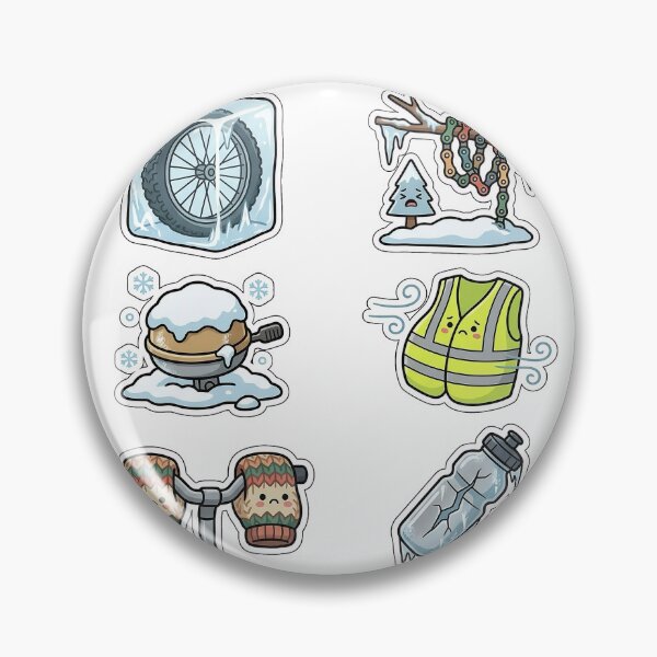 Item preview, Winter Bicycle Commute Disasters Sticker Pack - New Year Cycling Set designed and sold by SimpleP.