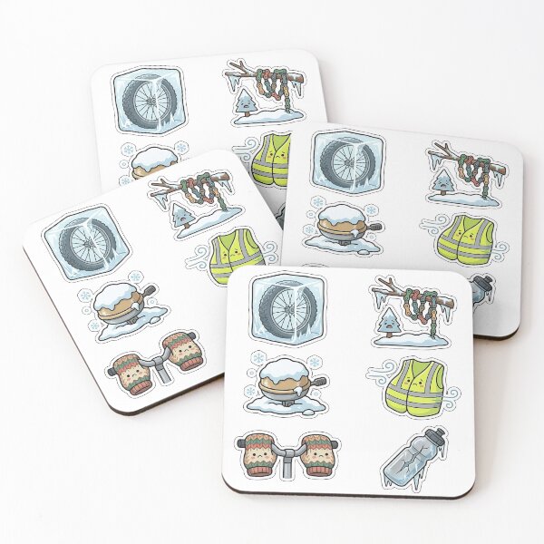 Item preview, Winter Bicycle Commute Disasters Sticker Pack - New Year Cycling Set designed and sold by SimpleP.