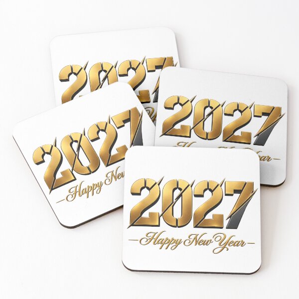 Item preview, 2027 Happy New Year Gold 3D Typography - Festive Celebration Vector Design    designed and sold by Nubian Style.