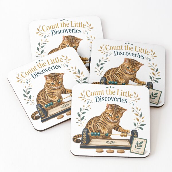 Item preview, Bengal Counting Cat Matching Beads and Objects designed and sold by PurrBloom Studio.