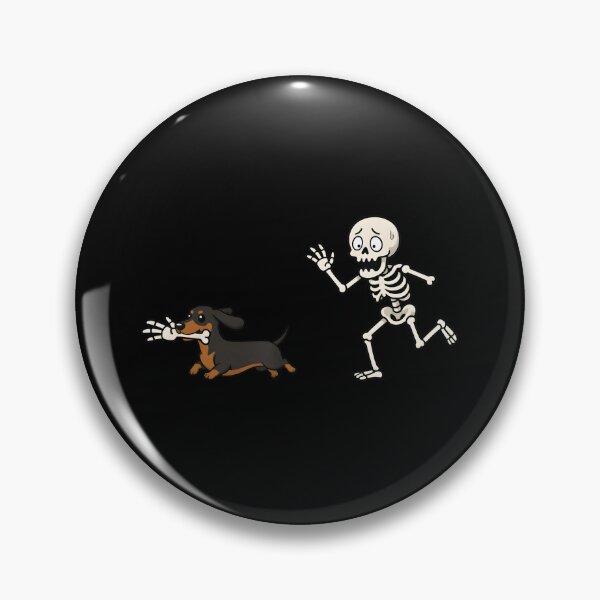 Item preview, Dachshund Dog Skeleton Chase Bone Funny Cartoon designed and sold by SoyLamderma.