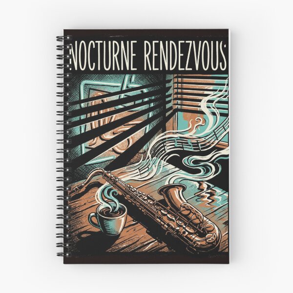 Item preview, Nocturne Rendezvous Jazz Noir Vintage Design designed and sold by Aniahck.