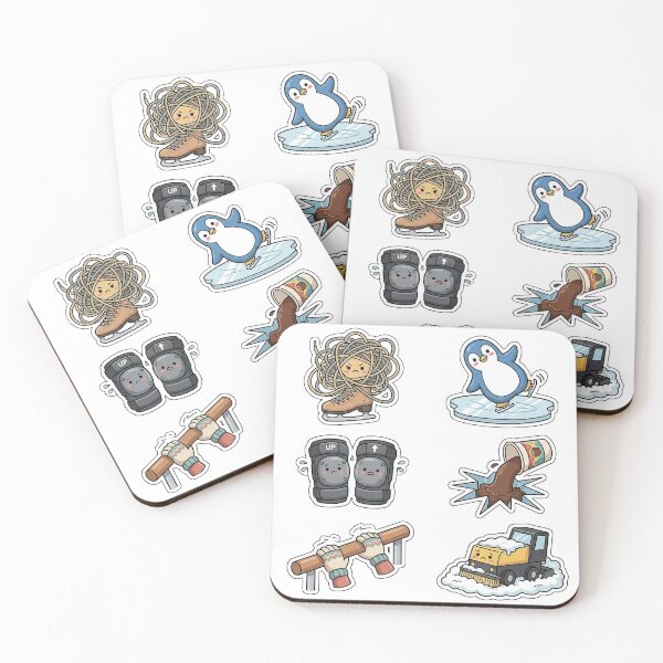 Item preview, Unsuccessful Ice Skating Sticker Pack - Winter Rink Disasters designed and sold by SimpleP.