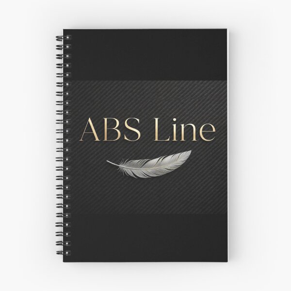 Item preview, ABS Line Luxury Logo - Gold Text Silver Feather Carbon designed and sold by Ahmadhamroush.