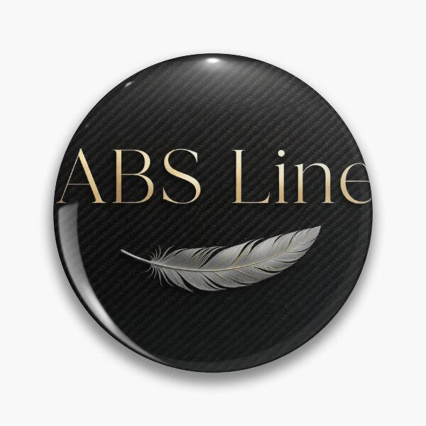 Item preview, ABS Line Luxury Logo - Gold Text Silver Feather Carbon designed and sold by Ahmadhamroush.