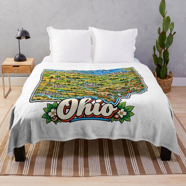 Item preview, Hand Drawn Ohio Travel Souvenir Landmark Gift designed and sold by MichaeIRellov.