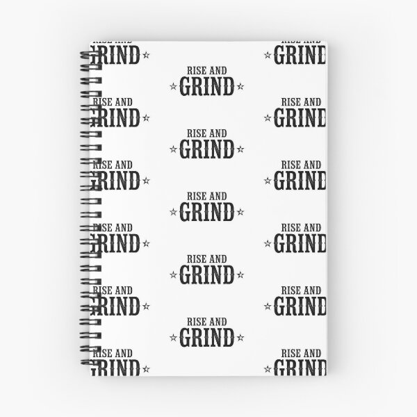Item preview, Rise and Grind Motivational Typography Sticker designed and sold by Surabi-studio.