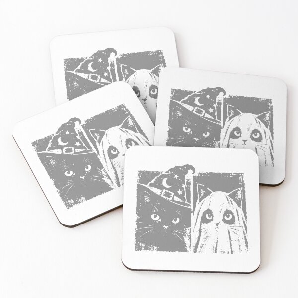 Item preview, Halloween Cat - Vintage Witch Ghost Kitty - Cute Spooky  designed and sold by IdrisTalbot.