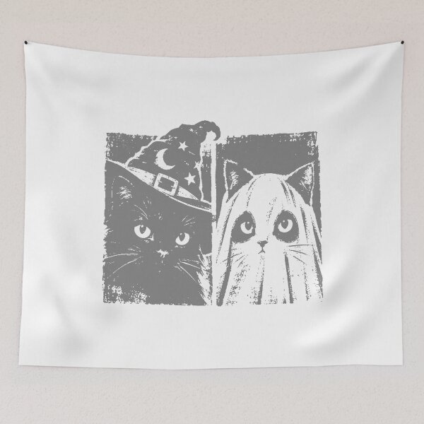 Item preview, Halloween Cat - Vintage Witch Ghost Kitty - Cute Spooky  designed and sold by IdrisTalbot.
