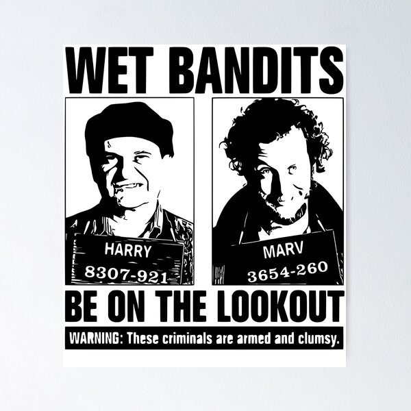 Item preview, Two Crooks Wanted Poster Mugshot Humor designed and sold by Nekoojimeo.