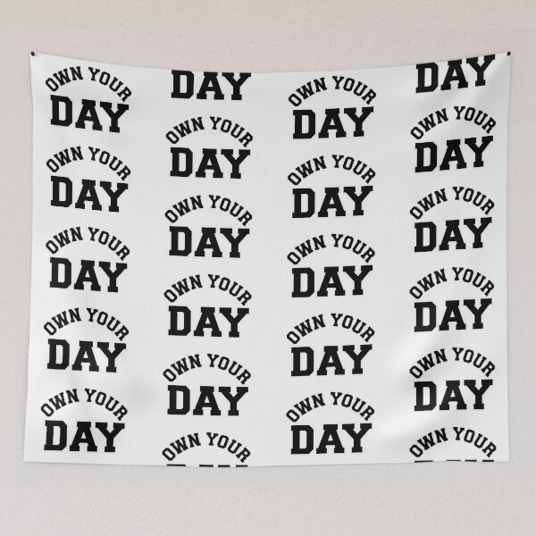 Item preview, Own Your Day Motivational Typography Sticker designed and sold by Surabi-studio.