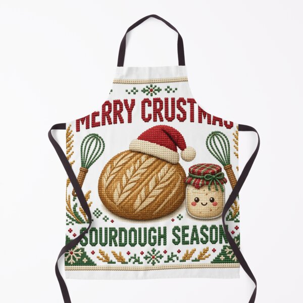 Item preview, Merry Crustmas Sourdough Season Knit Sweater Patch designed and sold by UncleFizziwigs.