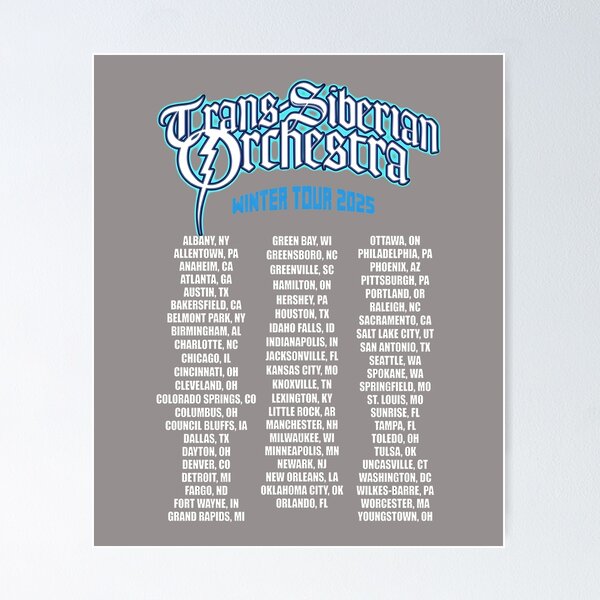 Item preview, Trans-Siberian Orchestra Winter Tour 2025 Shirt-84 designed and sold by MadinaCarma.
