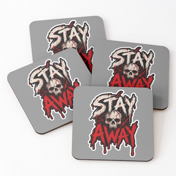 Item preview, Stay Away Skull Horror Typography designed and sold by manexus.