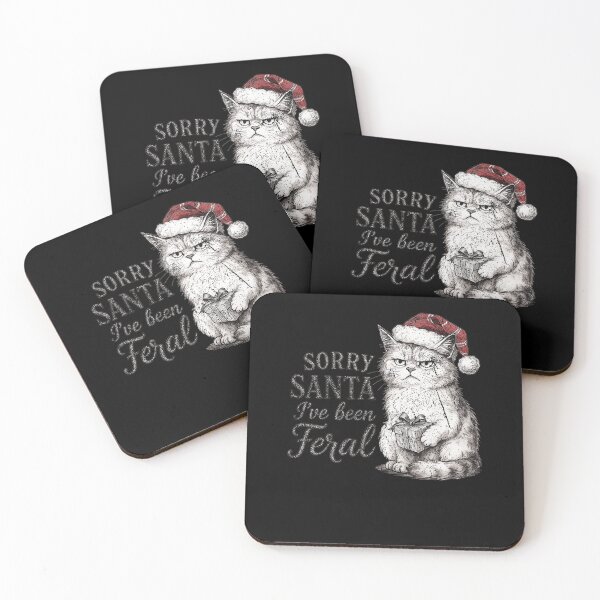 Item preview, Sorry Santa I've Been Feral Grumpy Cat Christmas Graphic designed and sold by JpShop10.