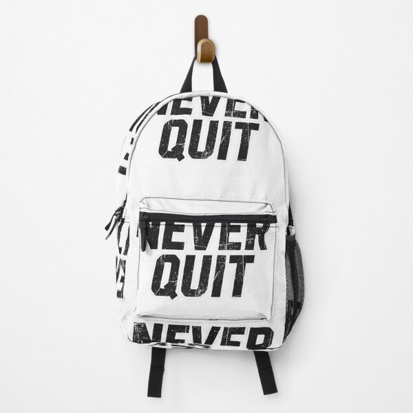Item preview, Never Quit Motivational Typography Sticker designed and sold by Surabi-studio.