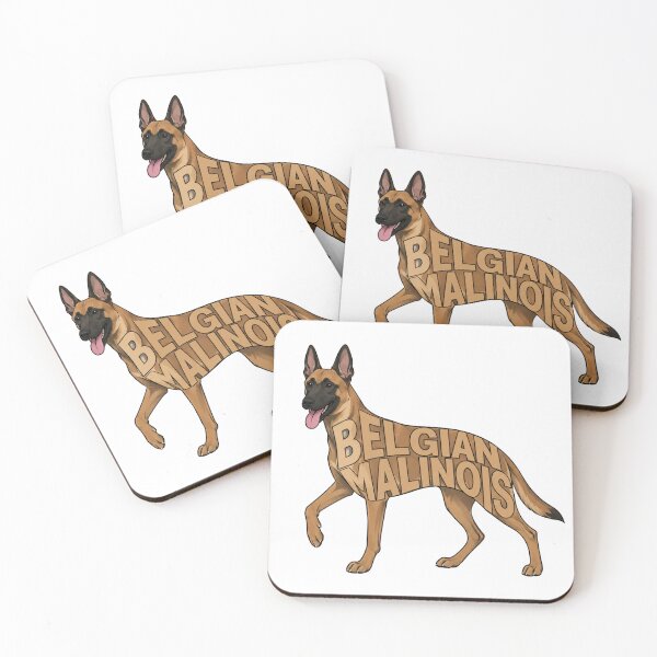 Item preview, Belgian Malinois Silhouette Typography - Working Dog Design designed and sold by K9PASSAGE..