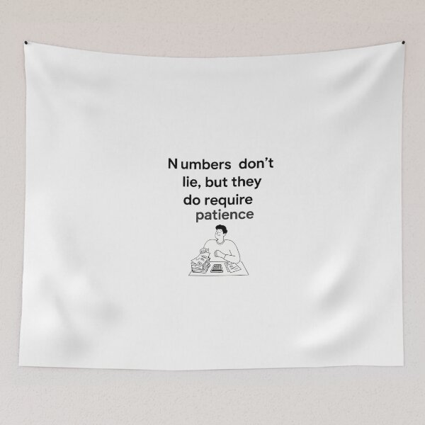 Item preview, Numbers Don't Lie, CPA Motivation designed and sold by NiftyWrx.