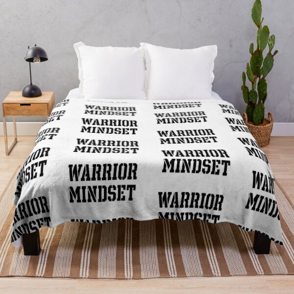 Item preview, Warrior Mindset Motivational Typography Sticker designed and sold by Surabi-studio.
