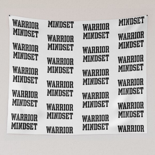 Item preview, Warrior Mindset Motivational Typography Sticker designed and sold by Surabi-studio.