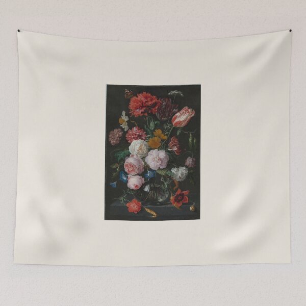 Item preview, Flowers in a Glass Vase, Jan Davidsz de Heem, Dutch Floral Still Life designed and sold by BrightSheetsArt.