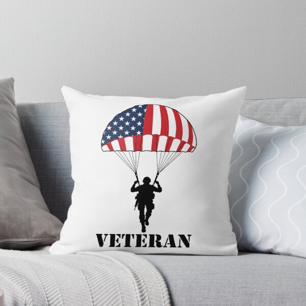 Item preview, Paratrooper Veteran - American Flag Parachute Silhouette designed and sold by Marshallamoakohene.