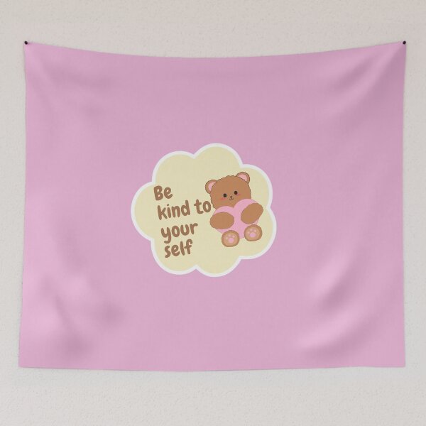 Item preview, Be kind to yourself teddy bear doodle designed and sold by DoneAndDusted.