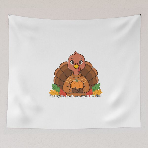Item preview, Turkey Mom with Pumpkin designed and sold by NiftyWrx.