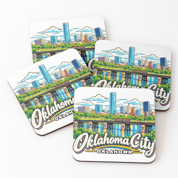 Item preview, Hand Drawn Oklahoma City Oklahoma Travel Souvenir Landmark Gift designed and sold by MichaeIRellov.