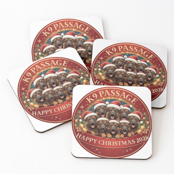 Item preview, K9 Passage Happy Christmas 2026 - Working Dog Puppies Holiday Design designed and sold by K9PASSAGE..