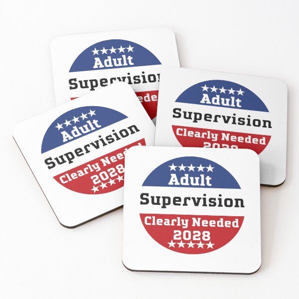 Item preview, Adult Supervision Clearly Needed 2028 – Funny Political Button designed and sold by Searching ideas.