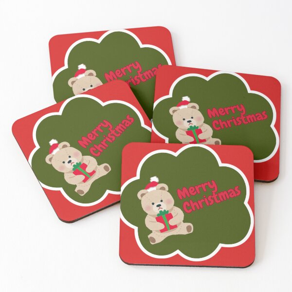 Item preview, Merry Christmas teddy bear doodle designed and sold by DoneAndDusted.