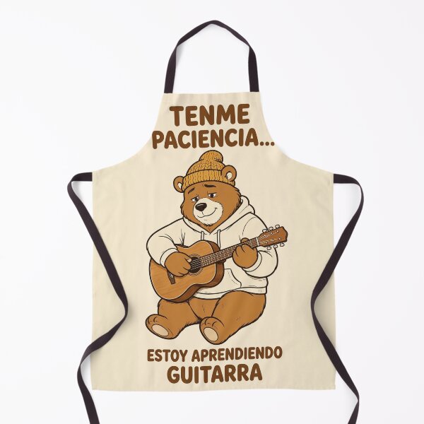 Item preview, Tenme Paciencia Estoy Aprendiendo Guitarra Oso Divertido Camiseta designed and sold by EverydayBadge.