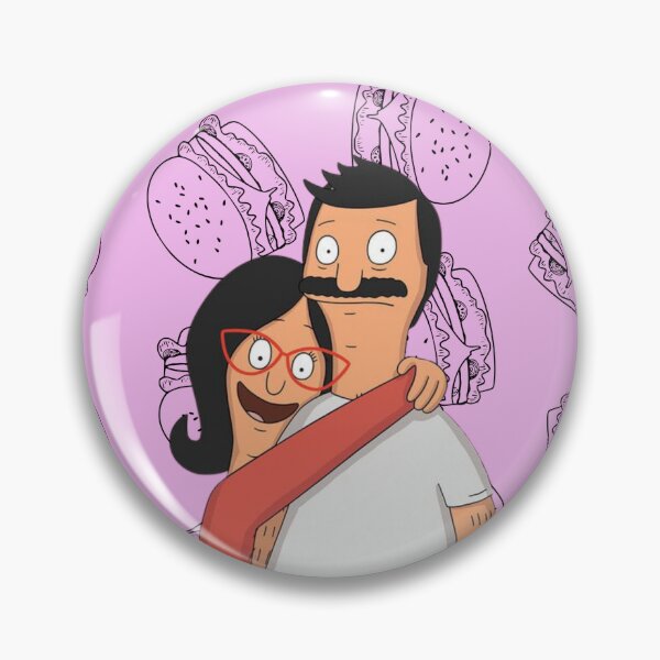Item preview, Bob and Linda Belcher – Bob’s Burgers Couple Fan Art - Pink background designed and sold by fifisu.